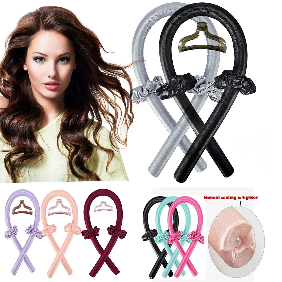 Heatless Curling Rod Headband - Urbizia