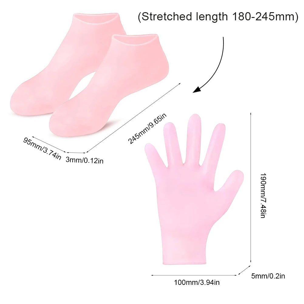 Silicone Socks and Gloves for Spa Day - Urbizia