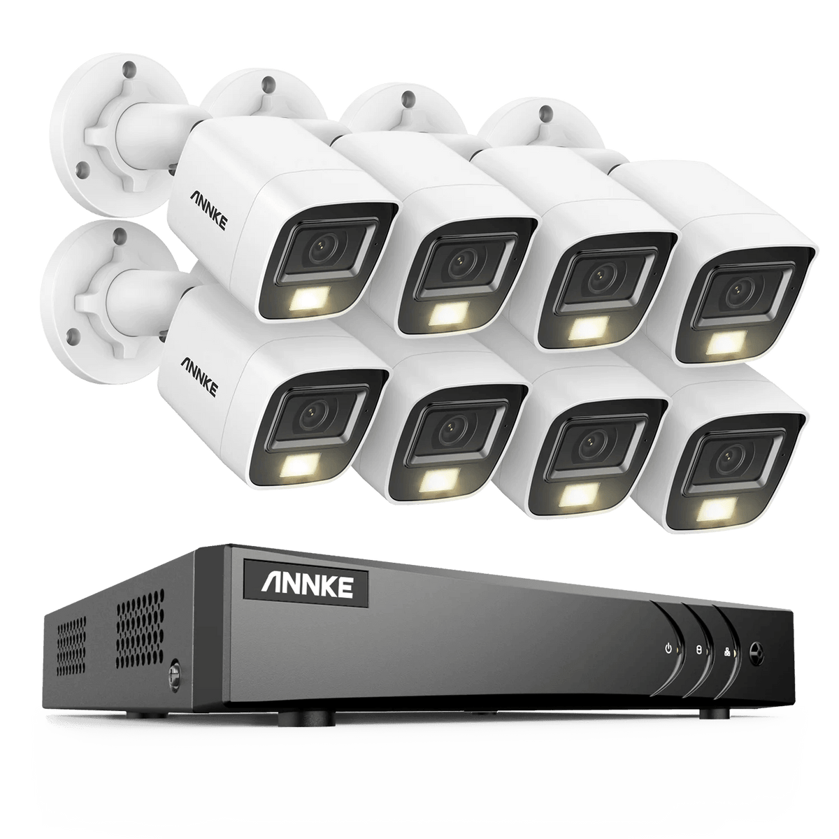 ANNKE H.265+ 8CH 5MP DVR Security Surveillance Kits 8pcs 5MP PIR Outdoor Cameras IP67 Weatherproof DVR SECUR Camera System Alarm