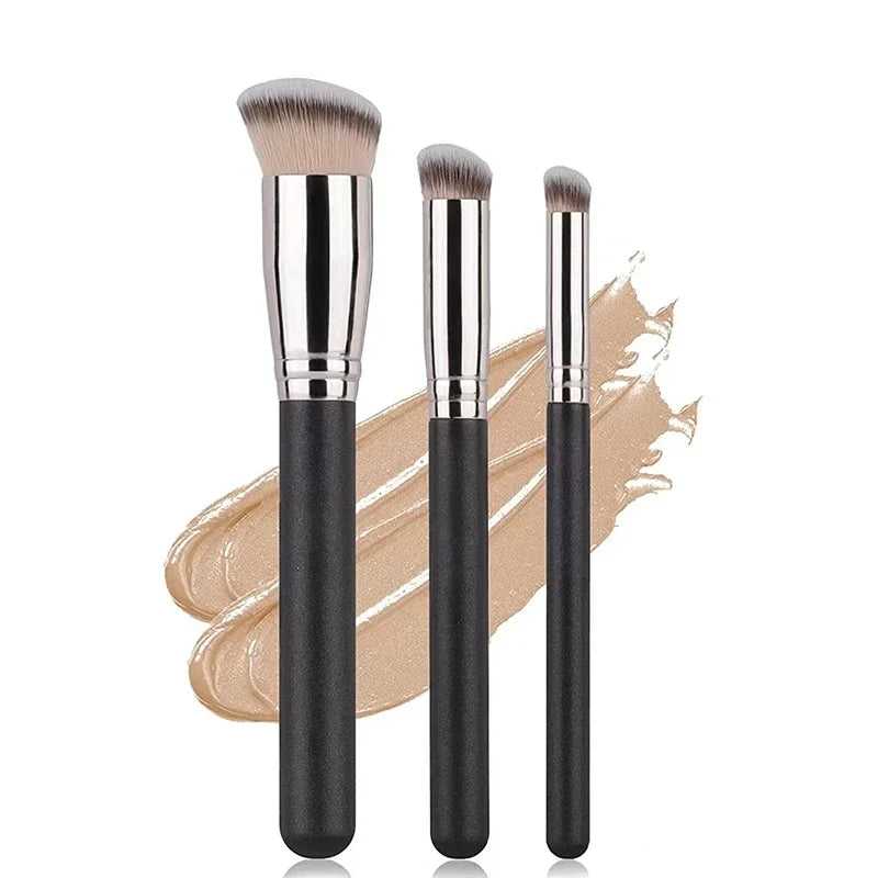 Pro Dual-Ended Foundation Brush - Hypoallergenic Dense Concealer & Contour Blender | Vegan Cruelty-Free Face Makeup Tools