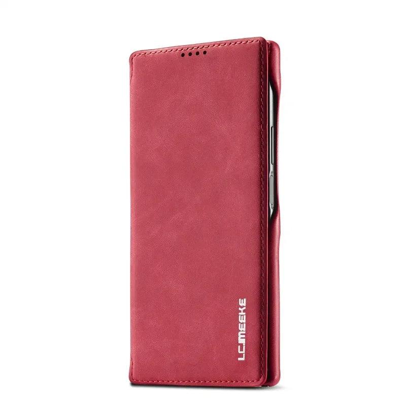 Flip Leather Phone Case For Samsung Galaxy S26 S25 S24 S23 Ultra S22 Plus S21 FE S20 Card Slot Stand Wallet Protect Cover