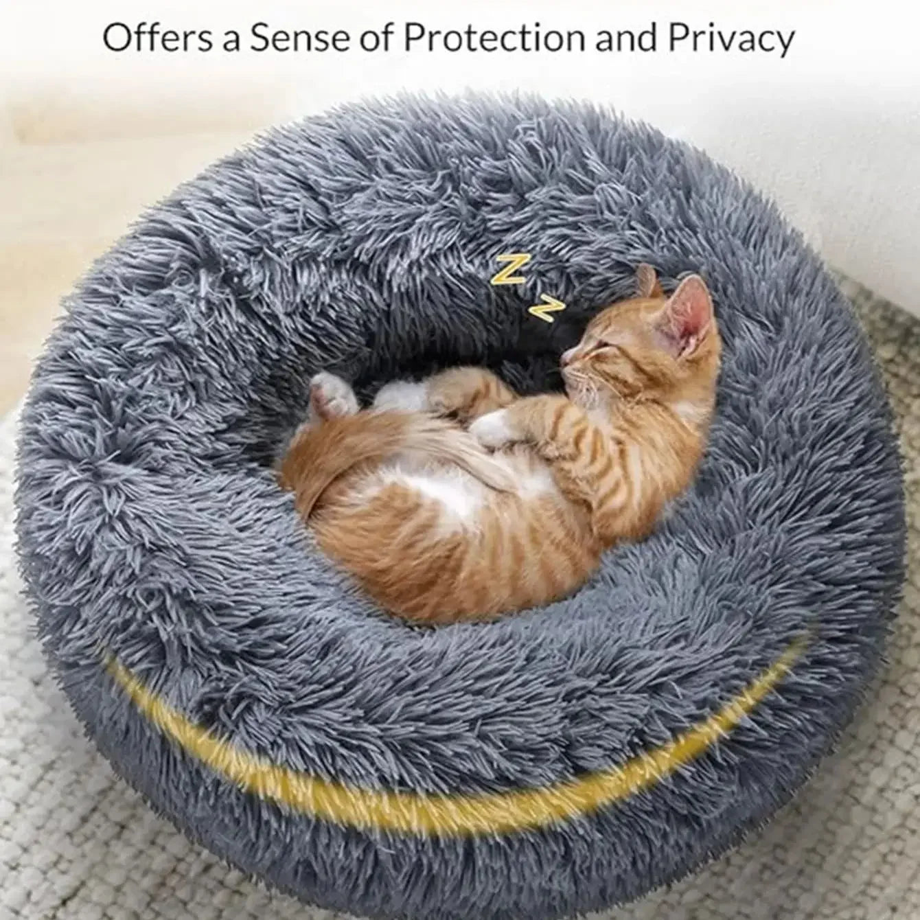 CozyRound™ Plush Pet Bed (40–90cm) - Urbizia