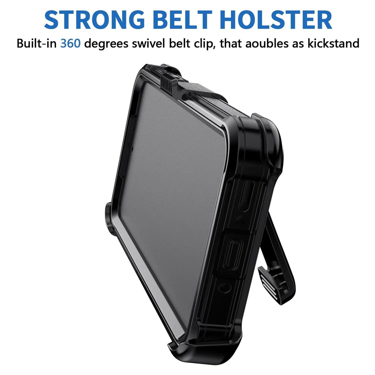 For Samsung Galaxy A06/A16/A26/A36/A56/A07 4G/A17 5G Phone Case Rugged Shockproof Heavy Duty Dual Layers Cover Black With Clip