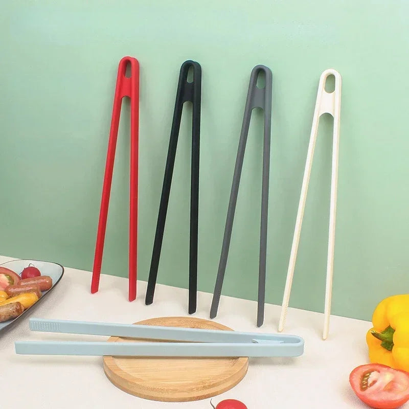 Silicone Anti-Slip Food Tongs – Heat Resistant BBQ & Kitchen Clip (22cm)