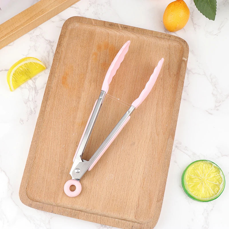 Silicone BBQ Grilling Tongs – Non-Stick Kitchen & Barbecue Tool