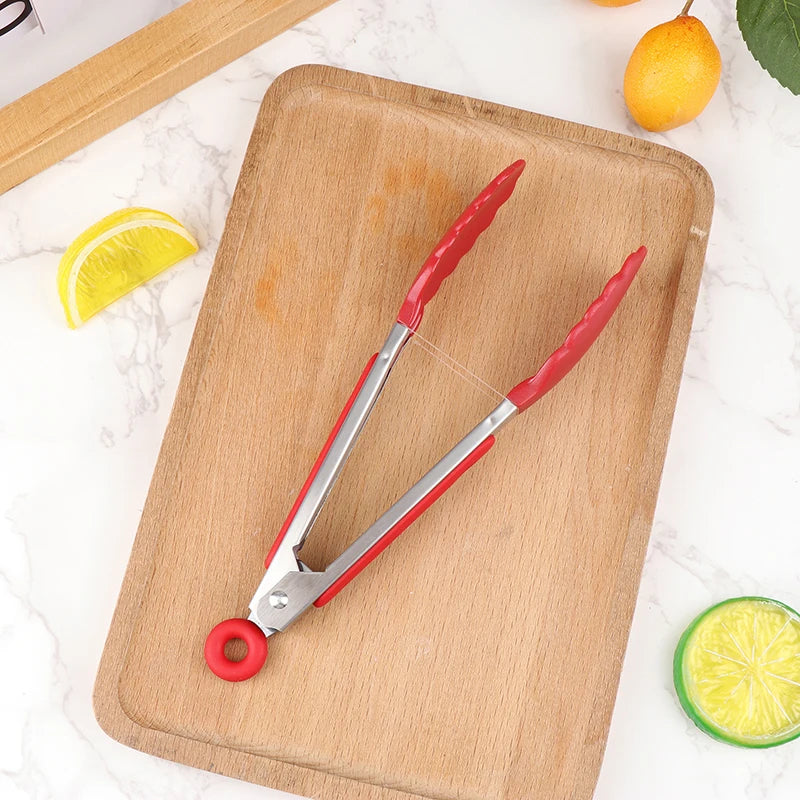Silicone BBQ Grilling Tongs – Non-Stick Kitchen & Barbecue Tool