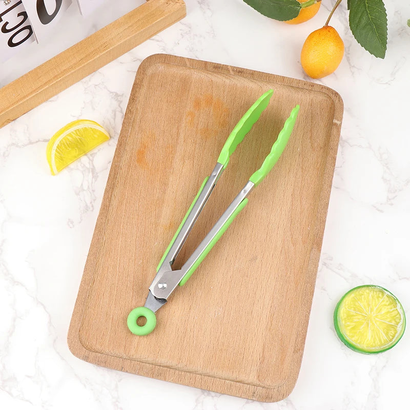 Silicone BBQ Grilling Tongs – Non-Stick Kitchen & Barbecue Tool