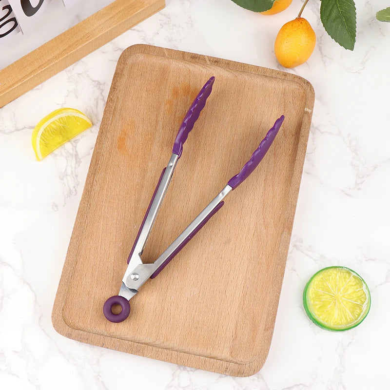 Silicone BBQ Grilling Tongs – Non-Stick Kitchen & Barbecue Tool