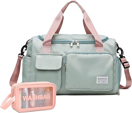Small Gym Bag for Women – Travel Duffle with Shoe Compartment - Urbizia