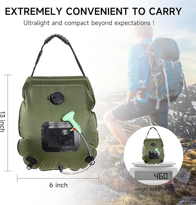 Solar Heating Portable Camping Shower Bag - Urbizia