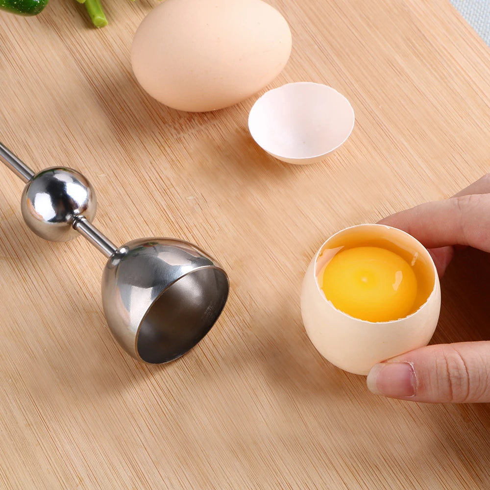 Stainless Steel Egg Topper – Egg Shell Opener for Raw & Boiled Eggs