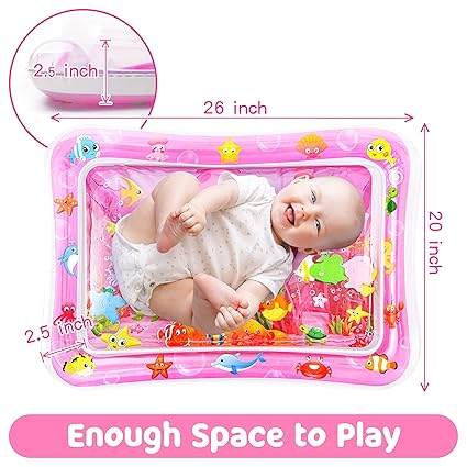 Tummy Time Water Mat – Inflatable Baby Play Mat for 3–12 Months - Urbizia