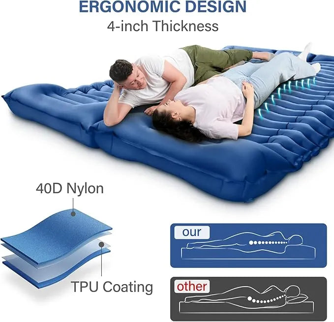 Ultralight Inflatable Camping Sleeping Pad - Urbizia