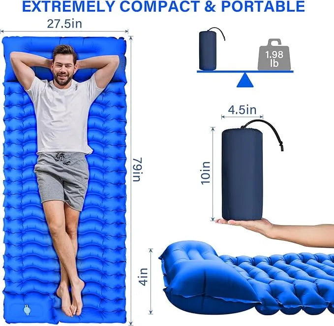 Ultralight Inflatable Camping Sleeping Pad - Urbizia