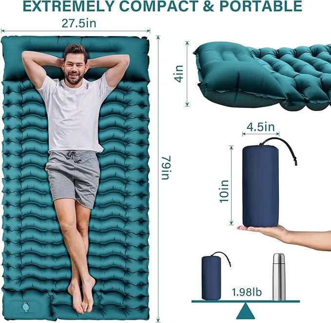 Ultralight Inflatable Camping Sleeping Pad - Urbizia