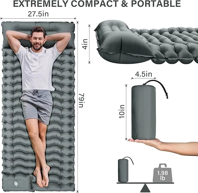 Ultralight Inflatable Camping Sleeping Pad - Urbizia