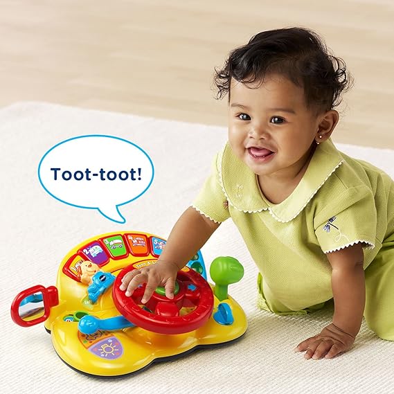 VTech Turn and Learn Driver – Interactive Steering Wheel Toy for Toddlers - Urbizia