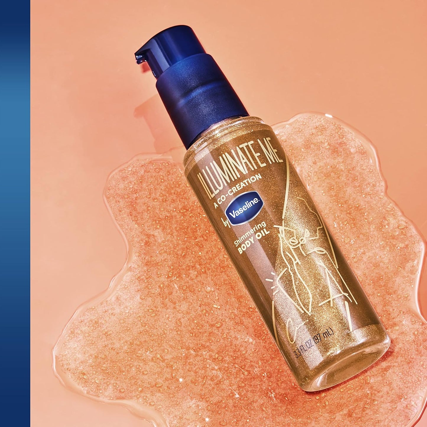 Vaseline Illuminate Me Shimmering Body Oil – Glow & Hydration for Melanin-Rich Skin, 3.3 oz - Urbizia