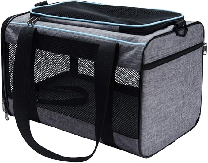 Vceoa Soft-Sided Pet Carrier – Cat & Dog Travel Bag for Pets up to 16 lbs, 17.5 x 11 x 11 in - Urbizia