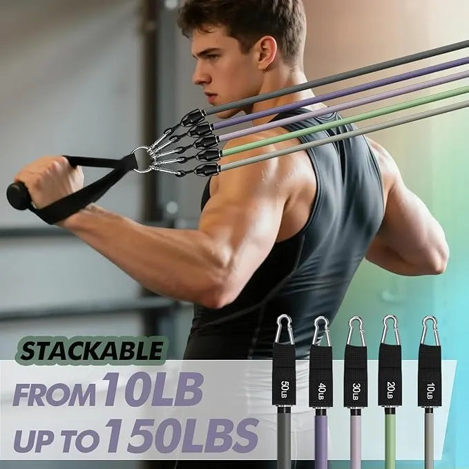 WHATAFIT Resistance Bands with Handles – Chartreuse - Urbizia