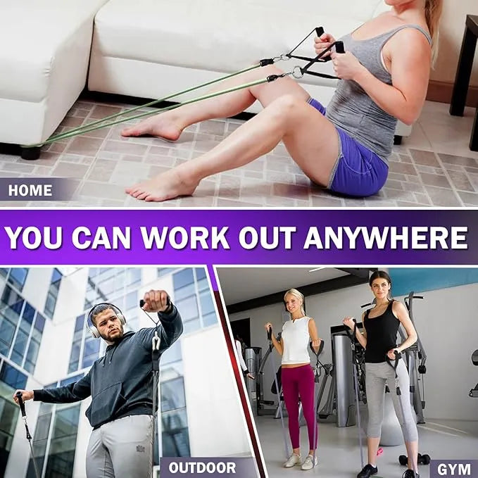 WHATAFIT Resistance Bands with Handles – Chartreuse - Urbizia