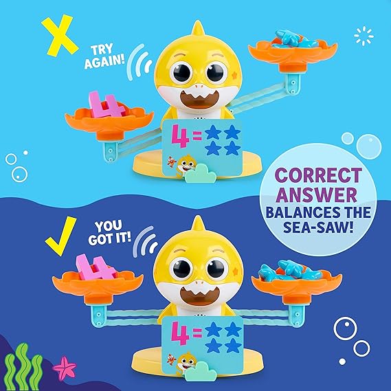 WowWee Baby Shark Sea-Saw Counting Game – Educational Math Toy for Toddlers - Urbizia