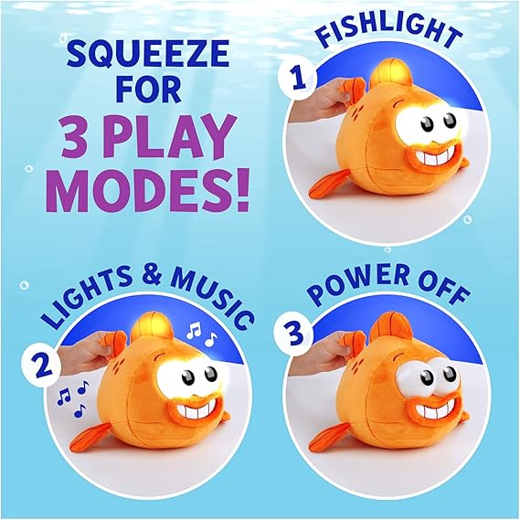WowWee Baby Shark William Fishlight Plush – Musical Kids Flashlight Toy - Urbizia