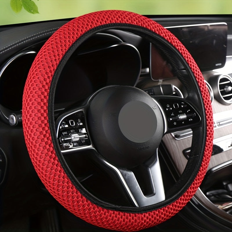 Non-Slip Ice Silk Steering Wheel Cover – Breathable & Stretch Fit - Urbizia