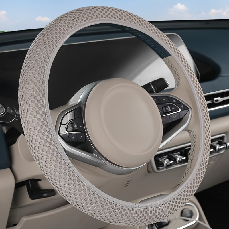 Non-Slip Ice Silk Steering Wheel Cover – Breathable & Stretch Fit - Urbizia