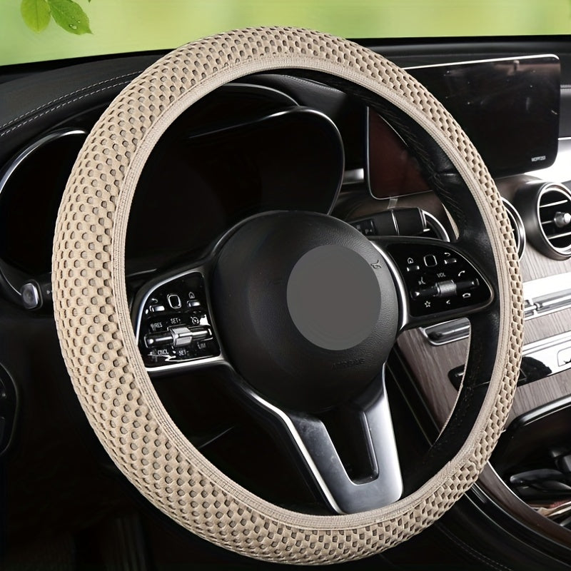 Non-Slip Ice Silk Steering Wheel Cover – Breathable & Stretch Fit - Urbizia