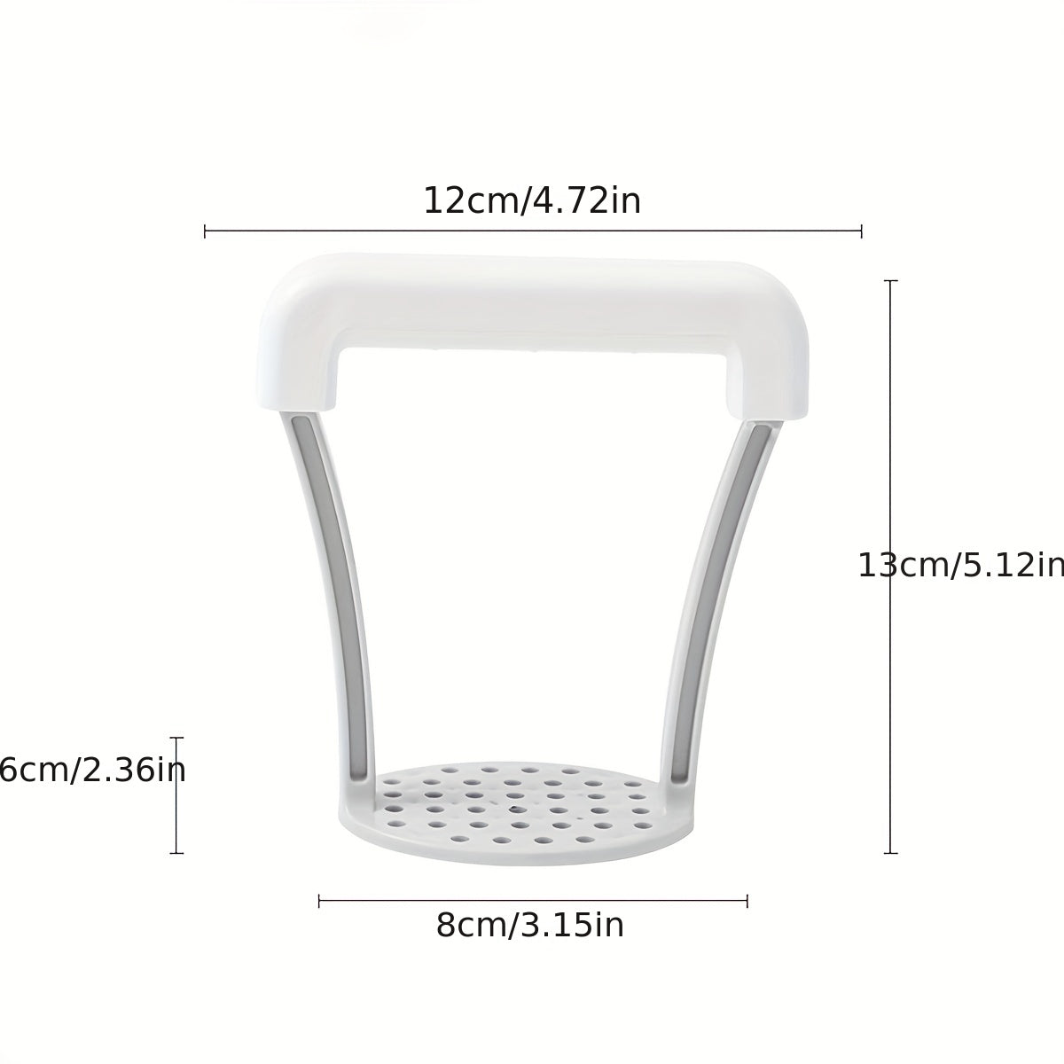 1pc Potato Masher – Non-Slip Handle, Manual Fruit & Vegetable Crusher - Urbizia