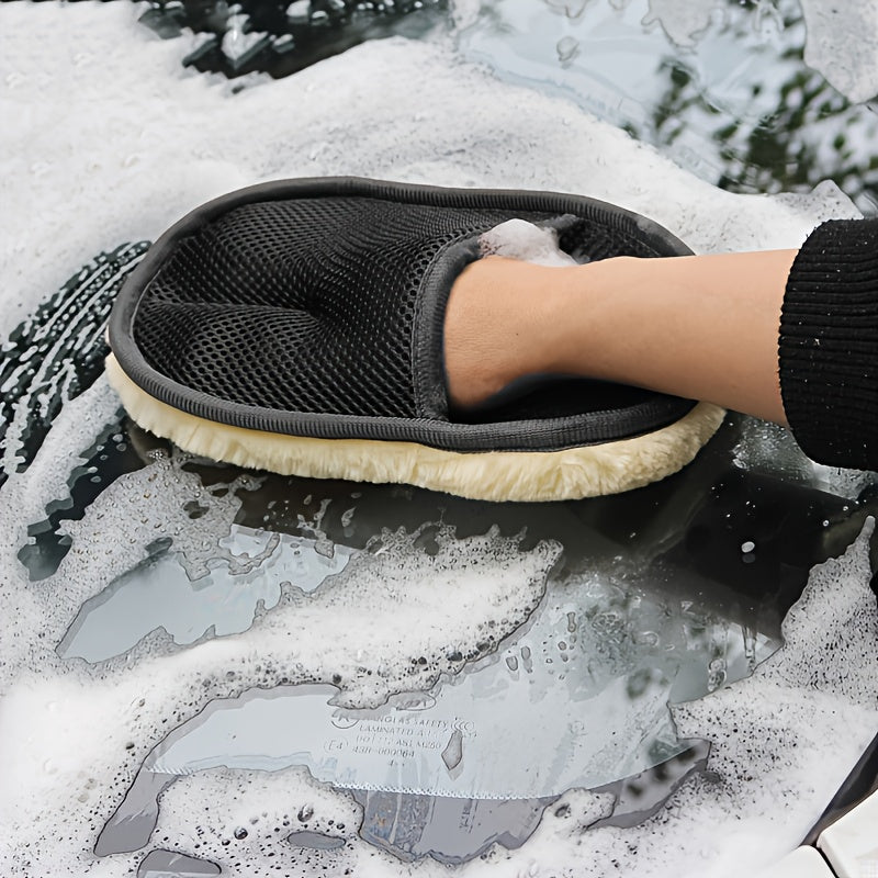 9.84" x 3.5" Microfiber Ultra-Soft Car Cleaning Glove - Urbizia