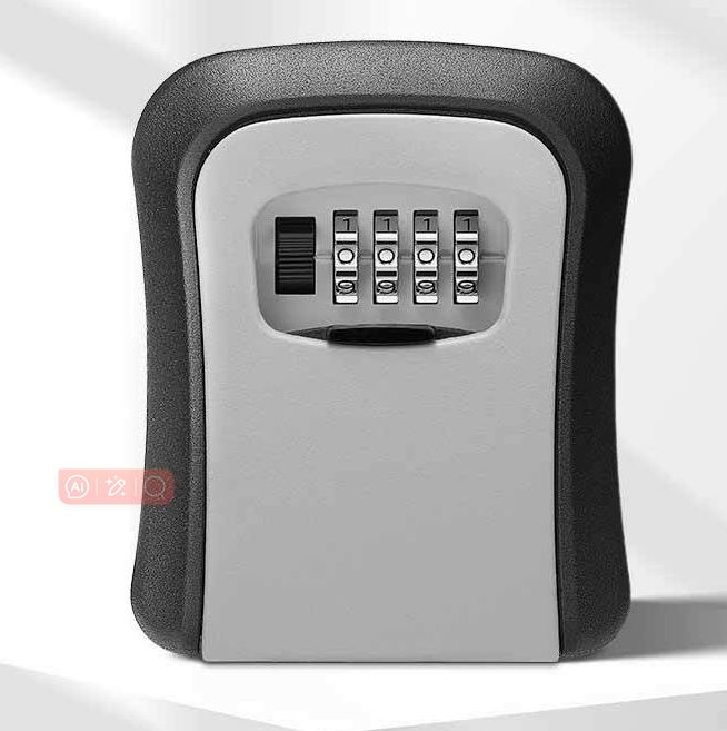 Wall-Mounted Zinc Alloy Key Safe Box with Combination Lock