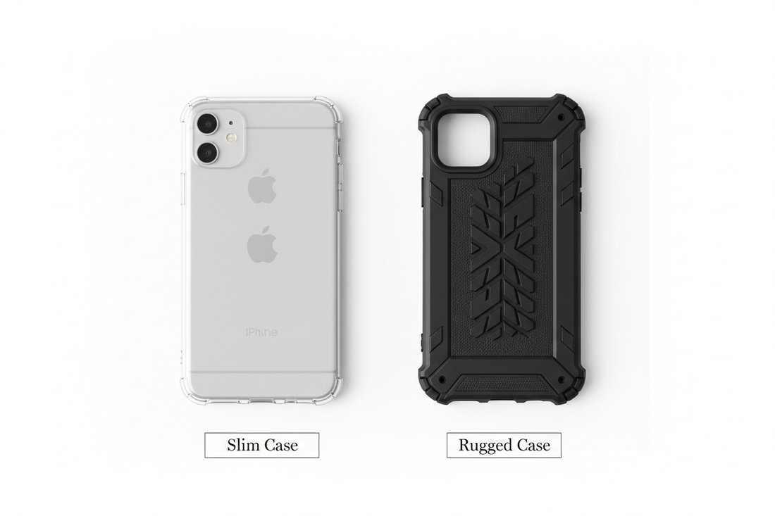 Slim vs Rugged Phone Case side by side comparison