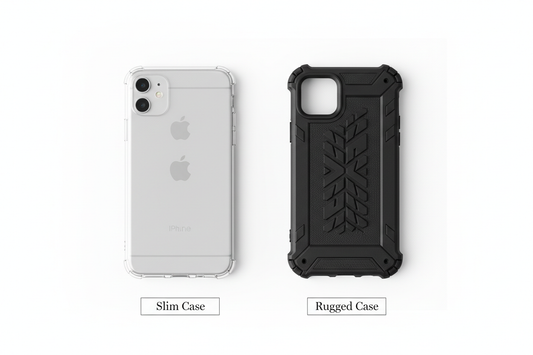 Slim vs Rugged Phone Case side by side comparison