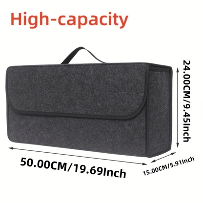 Foldable Trunk Organizer – Portable Felt Cloth Storage Box - Urbizia