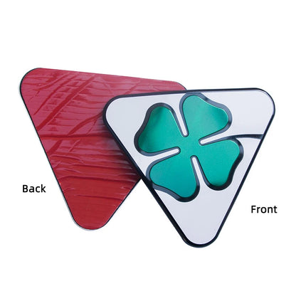 1 Pair Aluminum Four-Leaf Clover Fender Stickers – Car Exterior Decoration for Alfa Romeo Giulia & Stelvio