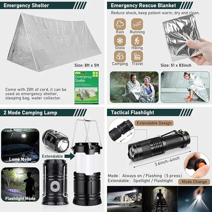 262-Piece Survival Kit with First Aid - Urbizia