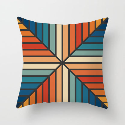 Mandala Print Peach Velvet Pillow Cover for Living Room