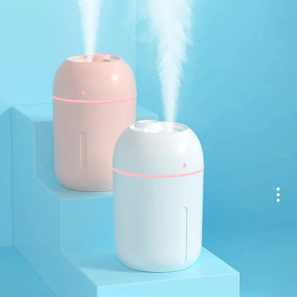330ml Mini USB Humidifier – Portable Cool Mist Aroma Diffuser with LED Light