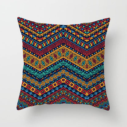 Mandala Print Peach Velvet Pillow Cover for Living Room