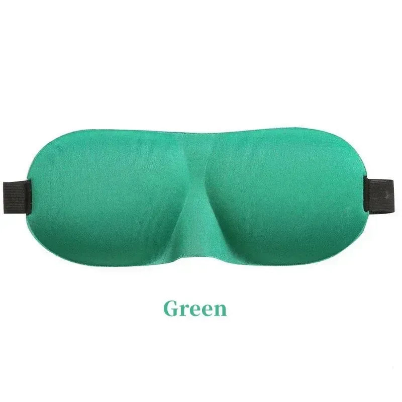 Green sleep mask on a white background