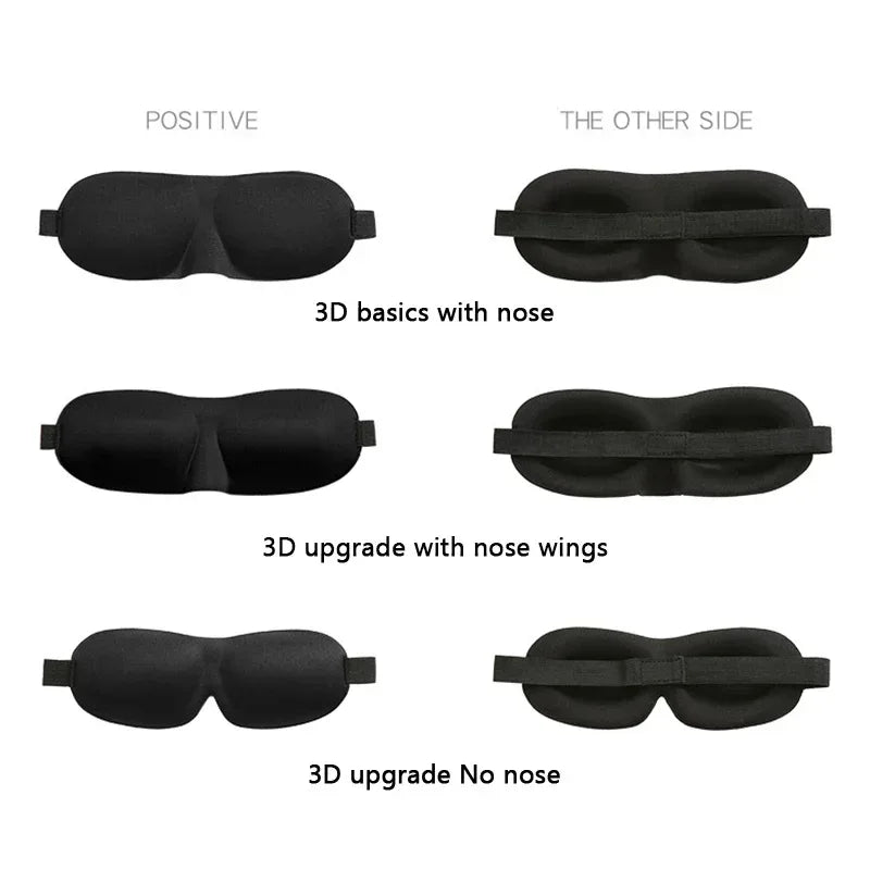 Breathable 3D Sleeping Eye Mask Strong Blackout Eye Mask Eye Mask Soft Portable Blindfold Travel Eyeshade for School Home Office - Urbizia