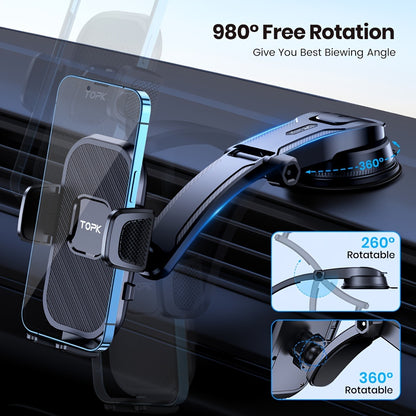 D38-C Car Phone Holder Mount by TOPK - Urbizia
