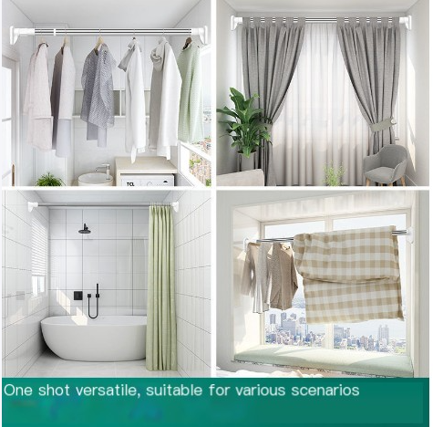 Stainless Steel Adjustable Curtain and Drying Rod