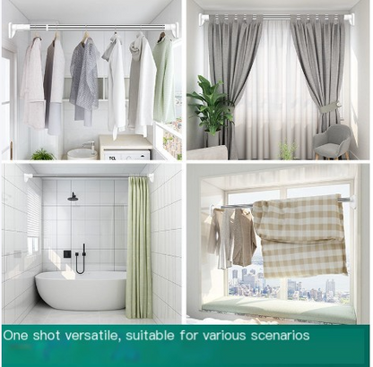 Stainless Steel Adjustable Curtain and Drying Rod