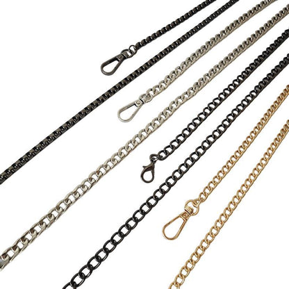 Metal Chain Bag Strap with Woven Shoulder Strap for DIY