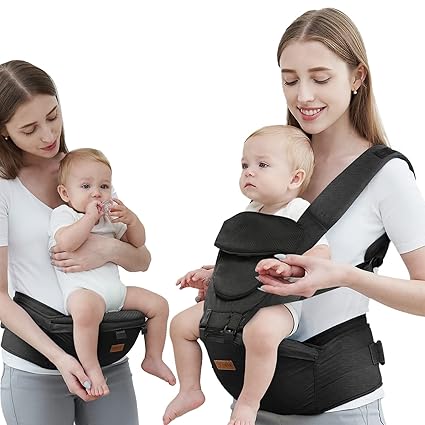 6-in-1 Baby Carrier with Hip Seat – Newborn to Toddler Adjustable Carrier (Grey) - Urbizia