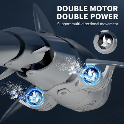 Remote Control Shark Toy – Water Spray & Lights - Urbizia