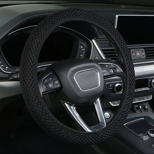 Non-Slip Ice Silk Steering Wheel Cover – Breathable & Stretch Fit - Urbizia